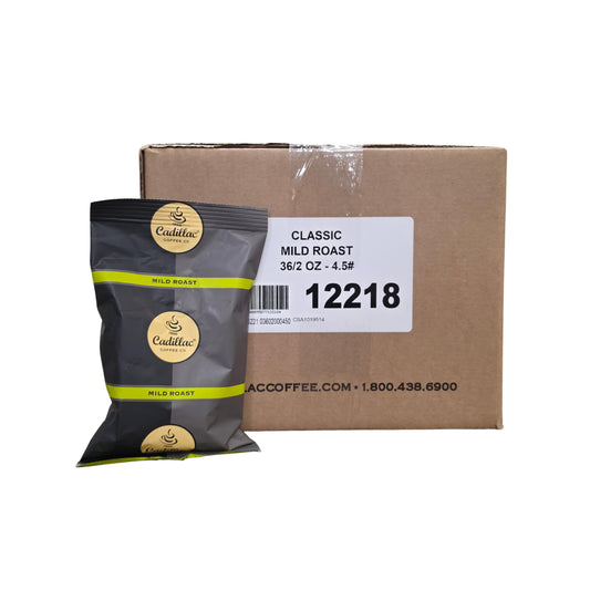 Cadillac Coffee Colombian Roast, 2oz (36 Count) (Medium Roast), Fractional Packs Ideal for Home or Commercial use. Filters Included for Standard 12 Cup Commercial Brewer.