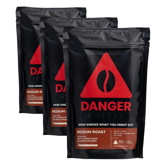 Danger Coffee Ground Mold Free Coffee by Dave Asprey | Medium Roast 10.9 oz