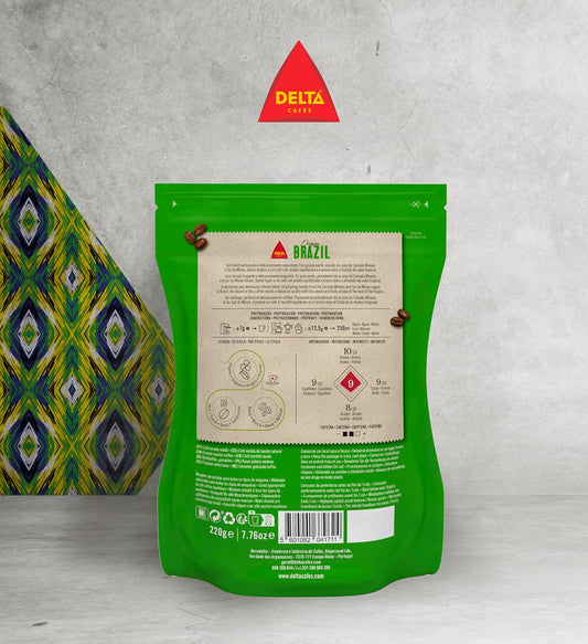 Delta Cafés Brazil Ground Coffee 7.76oz Medium Roast Coffee