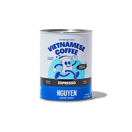 Nguyen Coffee Supply Ground Espresso – Bold Vietnamese Coffee, Medium-Dark Roast Espresso Ground Coffee, Strong Full-Bodied Flavor with Dark Chocolate & Caramel Notes (100% Robusta)