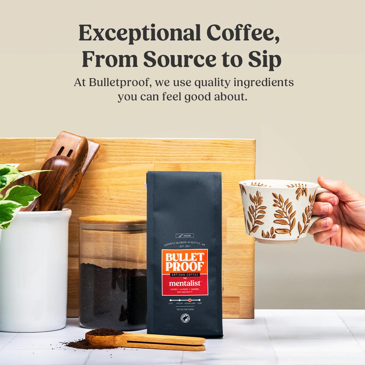 Bulletproof Original Medium Roast Ground Coffee, 12 oz