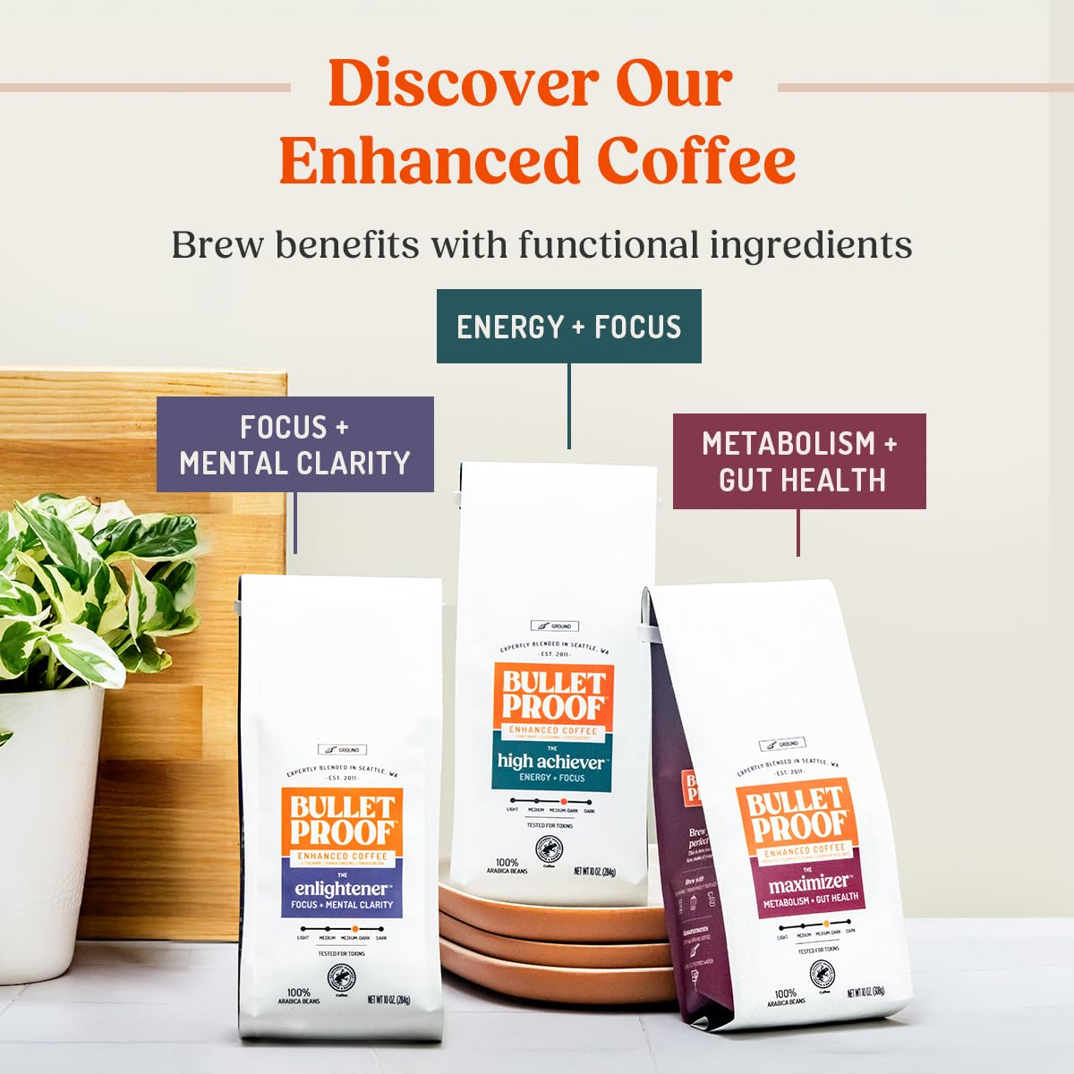 Bulletproof Original Medium Roast Ground Coffee, 12 oz