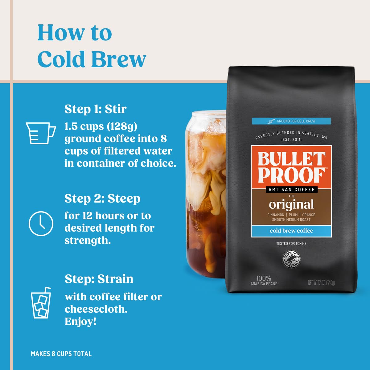 Bulletproof Original Medium Roast Ground Coffee, 12 oz