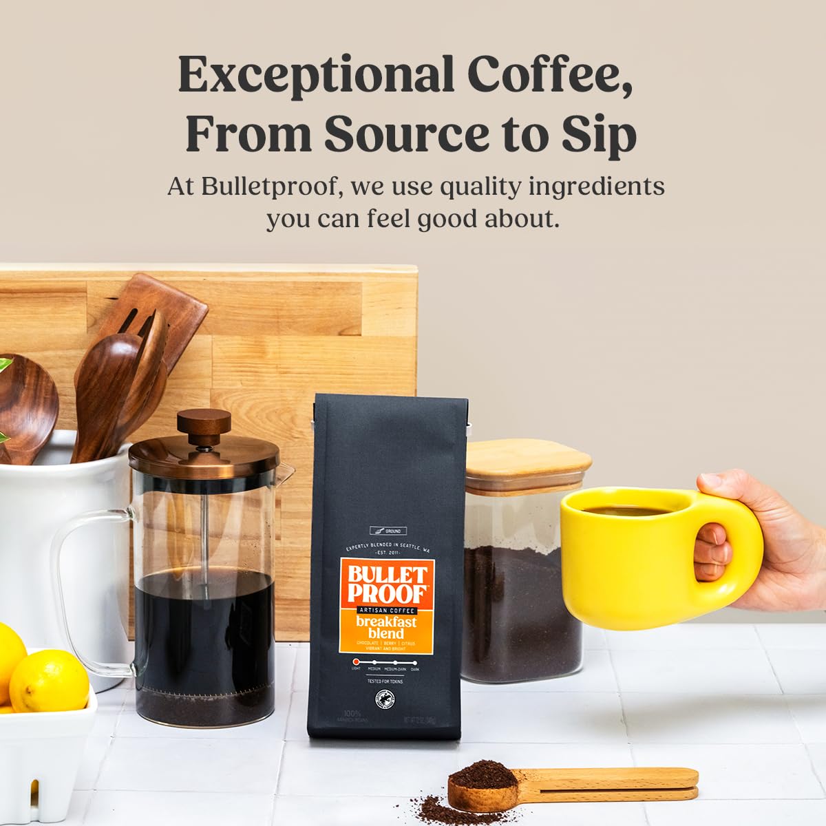 Bulletproof Original Medium Roast Ground Coffee, 12 oz