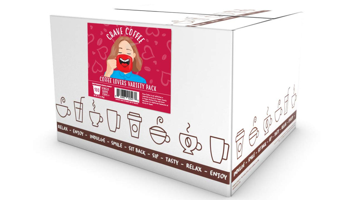 Crave Beverages Flavored Coffee Pods Sampler, Compatible with 2.0 K-Cup Brewers, Assorted Variety Pack, 40 Count (Pack of 1)