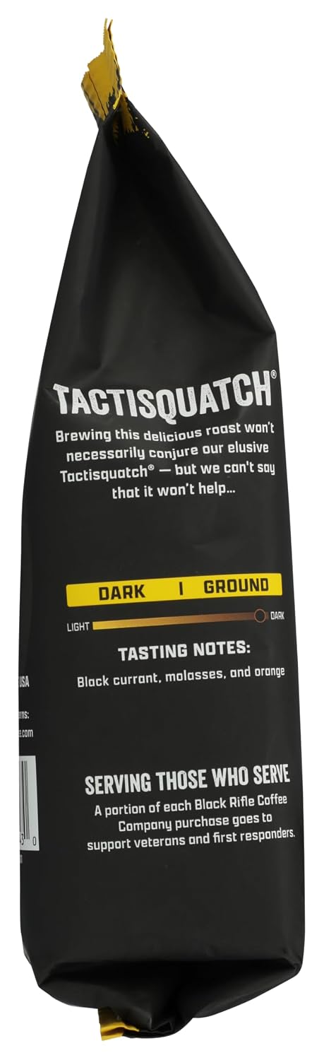 Black Rifle Coffee Company Dark Roast Ground Coffee Tactisquatch 7 OZ Bag