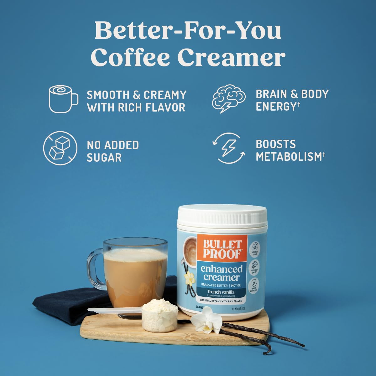 Bulletproof Original Keto Coffee Creamer w/MCT Oil, 14.8 oz