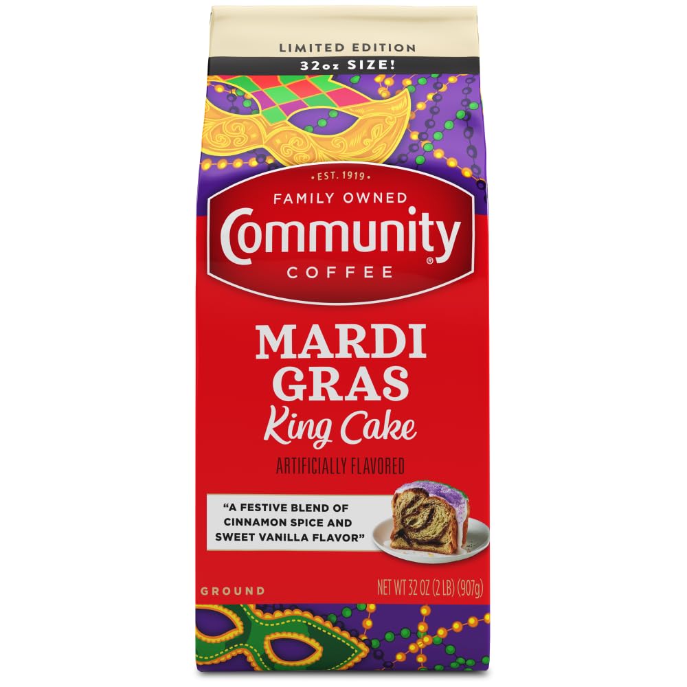 Community Coffee Cinnamon Roll Flavored Ground Coffee, Naturally Flavored, 11 Ounce (Pack of 1)