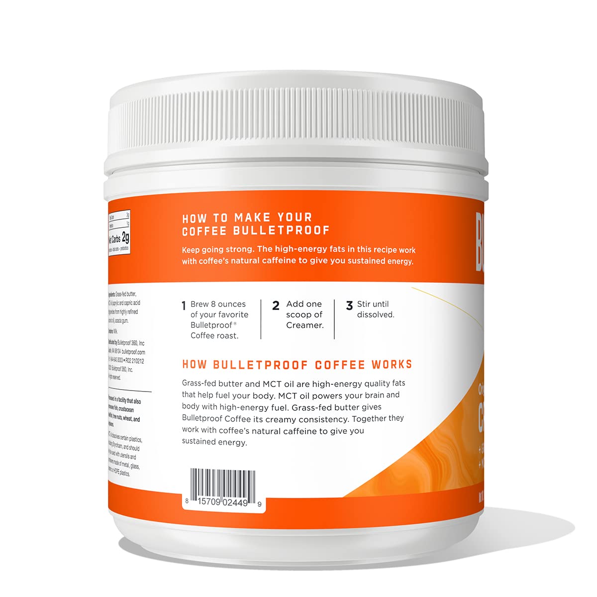Bulletproof Original Keto Coffee Creamer w/MCT Oil, 14.8 oz