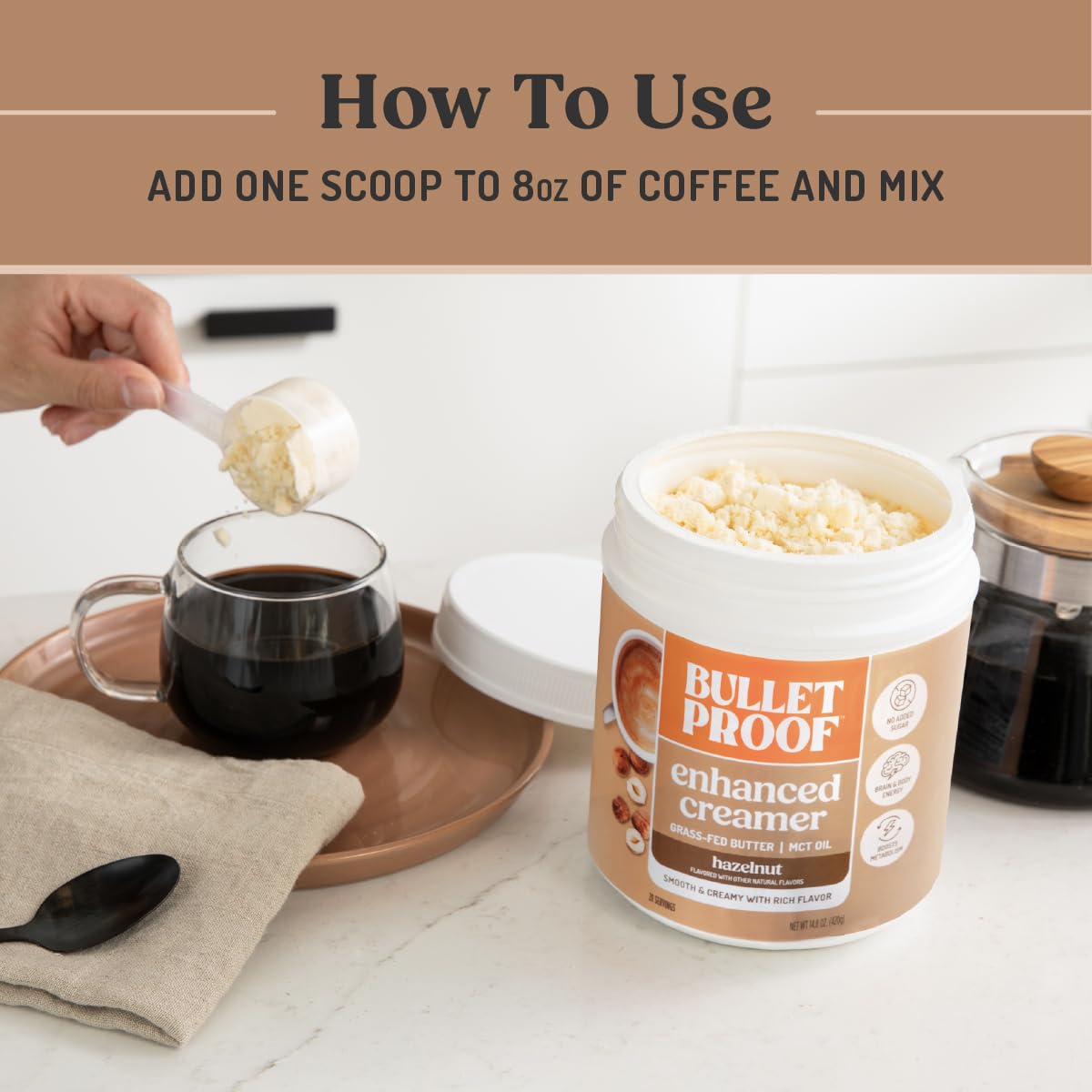 Bulletproof Original Keto Coffee Creamer w/MCT Oil, 14.8 oz