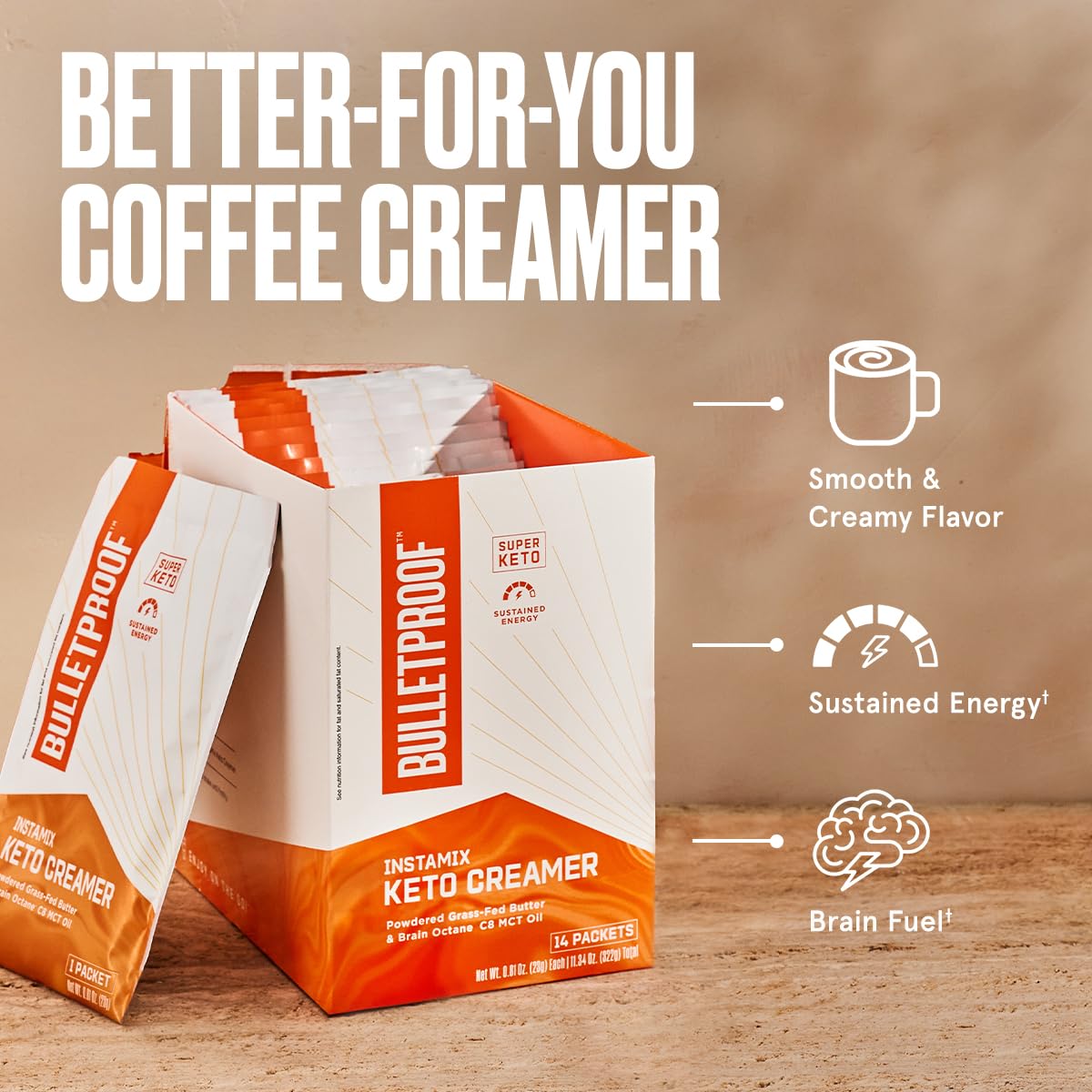 Bulletproof Original Keto Coffee Creamer w/MCT Oil, 14.8 oz