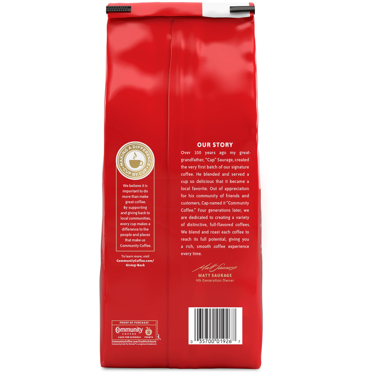 Community Coffee Café Special Decaf Ground Coffee, Medium Dark Roast, 32 Ounce Bag (Pack of 4)