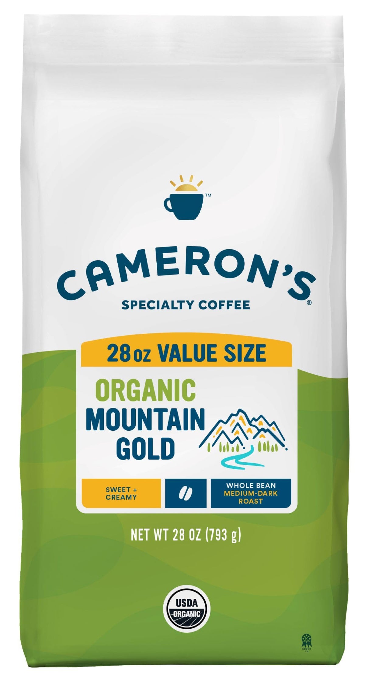Cameron's Coffee Roasted Whole Bean Coffee, Intense French, 28 Ounce