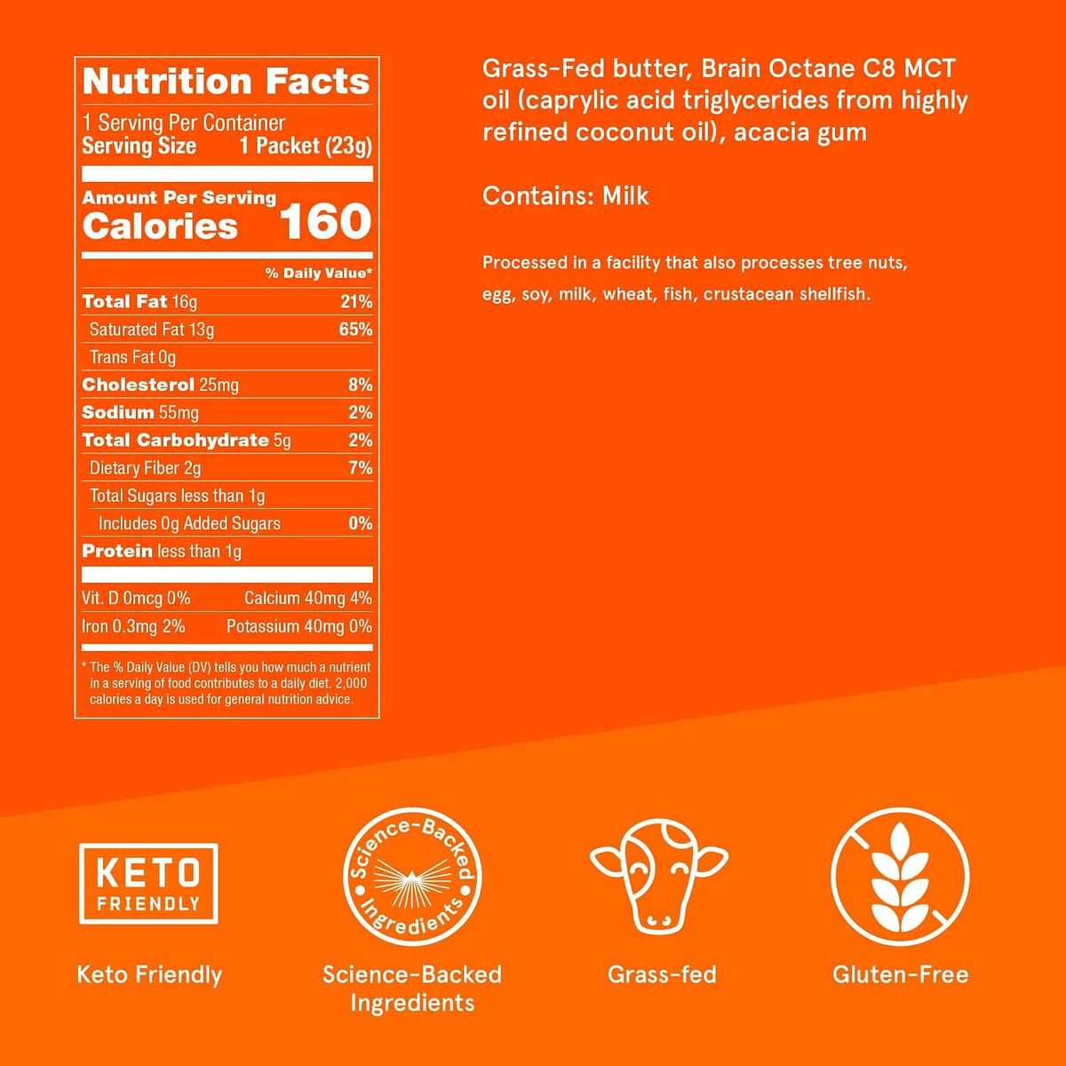 Bulletproof Original Keto Coffee Creamer w/MCT Oil, 14.8 oz