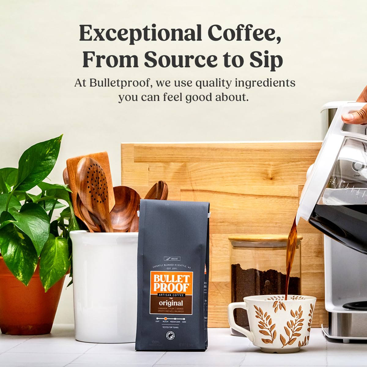 Bulletproof Original Medium Roast Ground Coffee, 12 oz