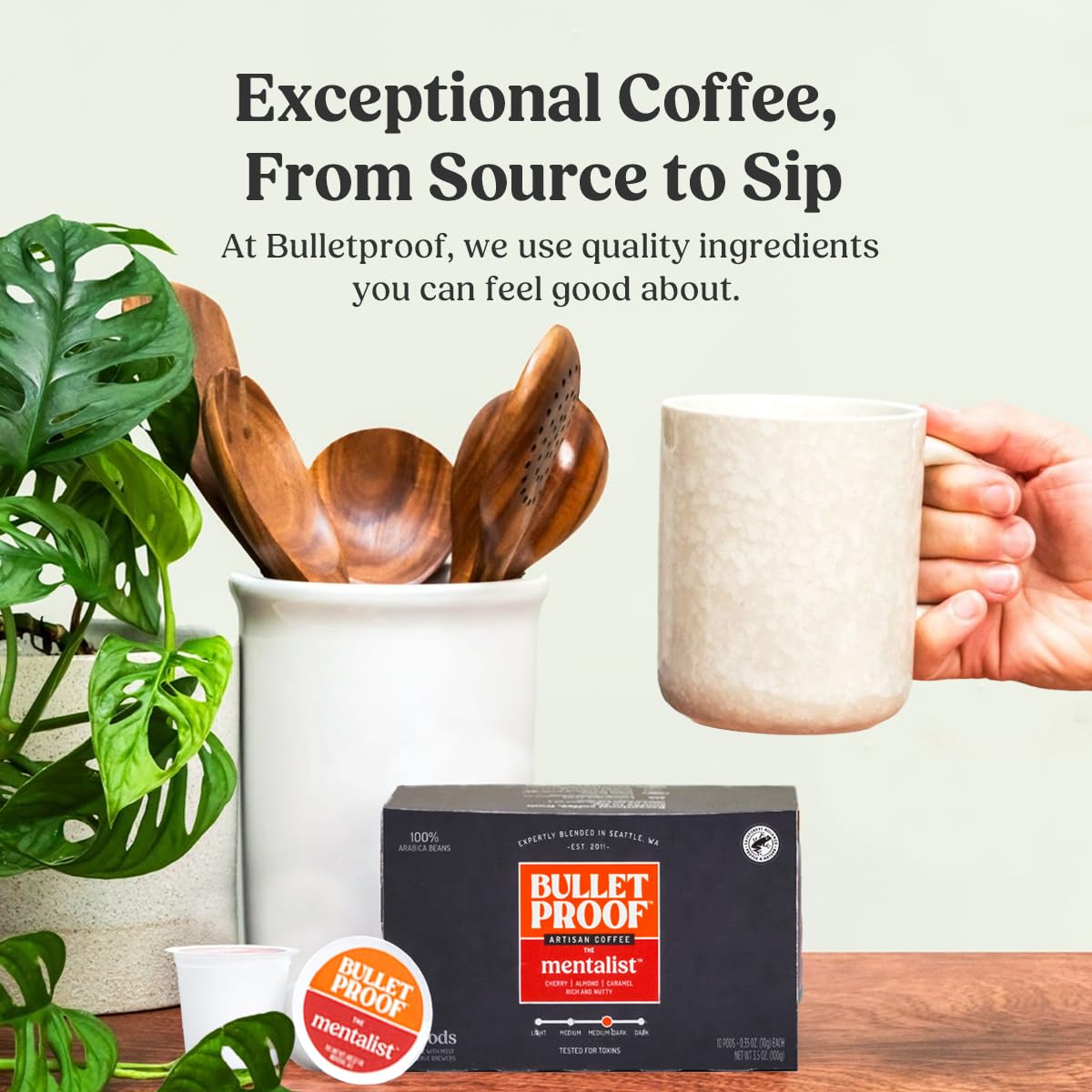 Bulletproof Original Medium-Roast Single-Serve Coffee Pods, 24 Count