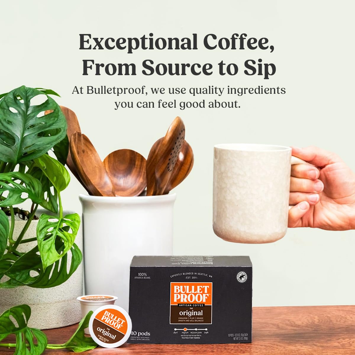 Bulletproof Original Medium-Roast Single-Serve Coffee Pods, 24 Count