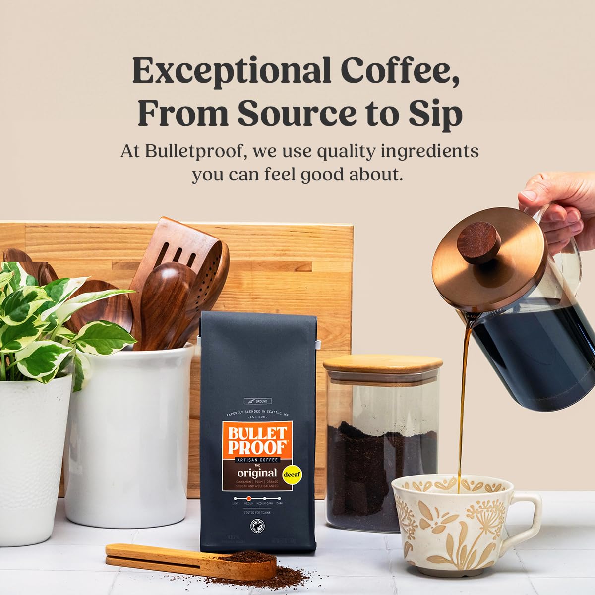 Bulletproof Original Medium Roast Ground Coffee, 12 oz