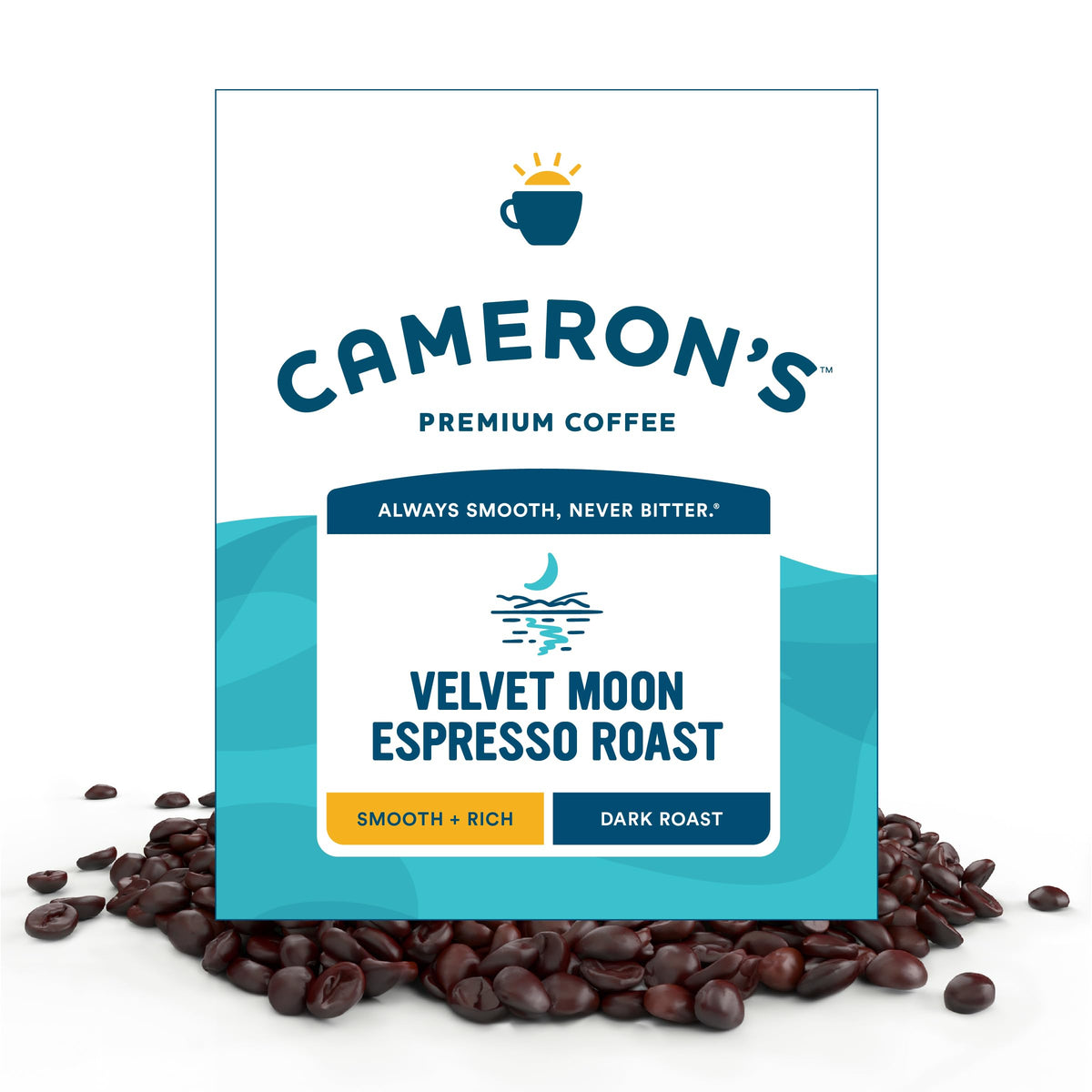 Cameron's Coffee Roasted Whole Bean Coffee, Intense French, 28 Ounce