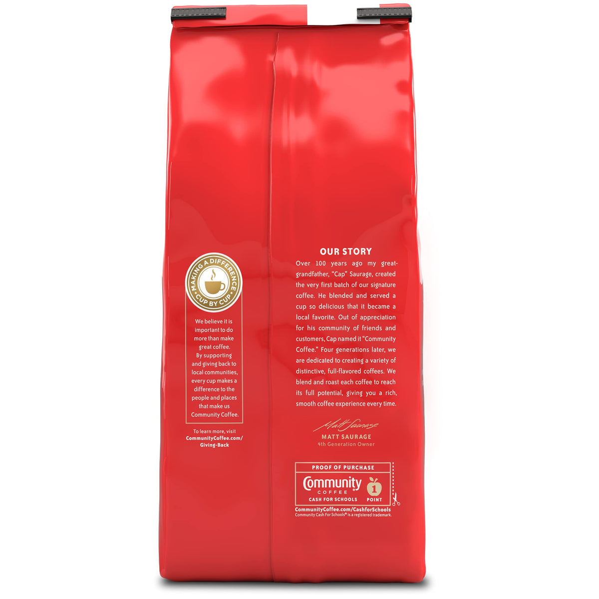 Community Coffee Café Special Decaf Ground Coffee, Medium Dark Roast, 32 Ounce Bag (Pack of 4)