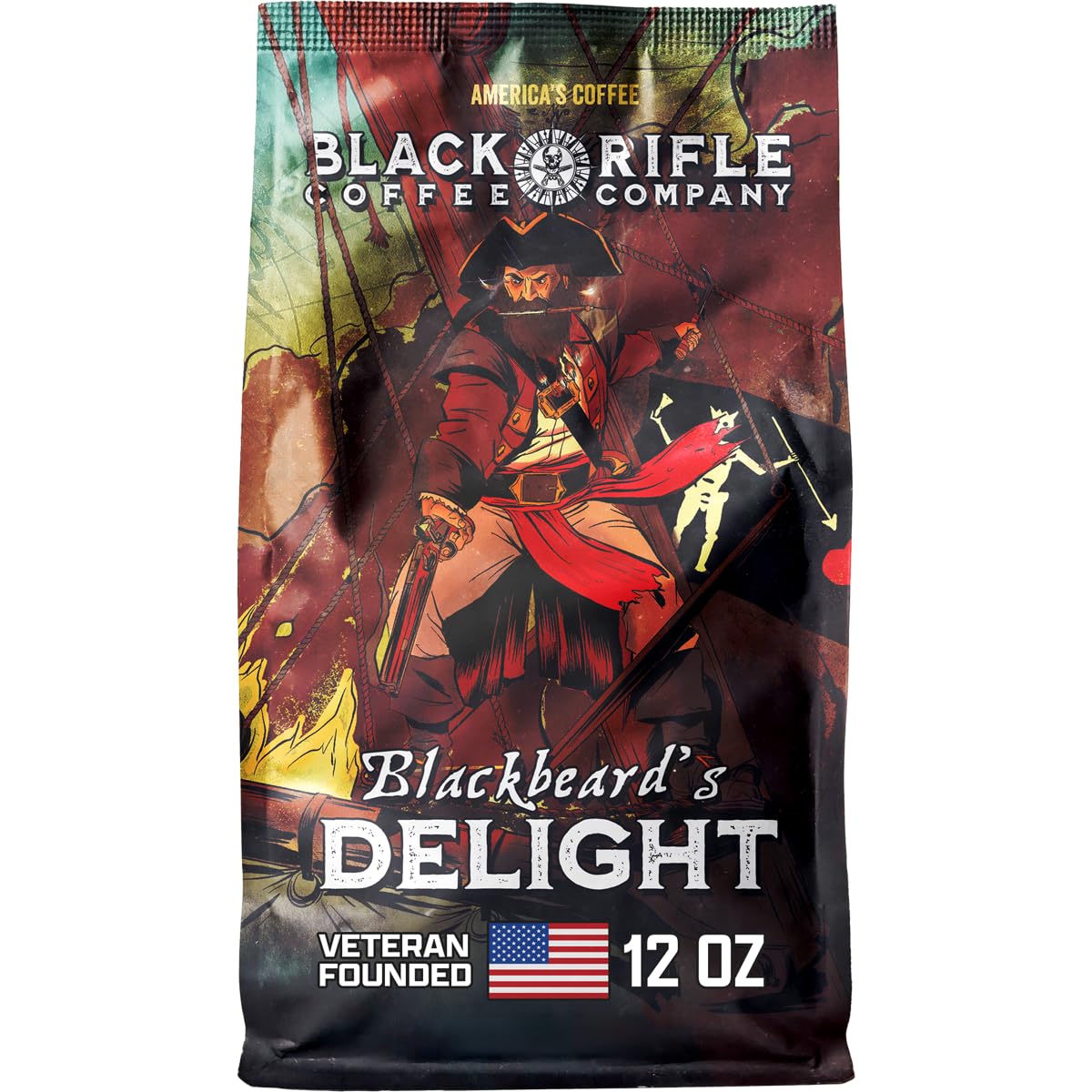 Black Rifle Coffee Company Dark Roast Ground Coffee Tactisquatch 7 OZ Bag
