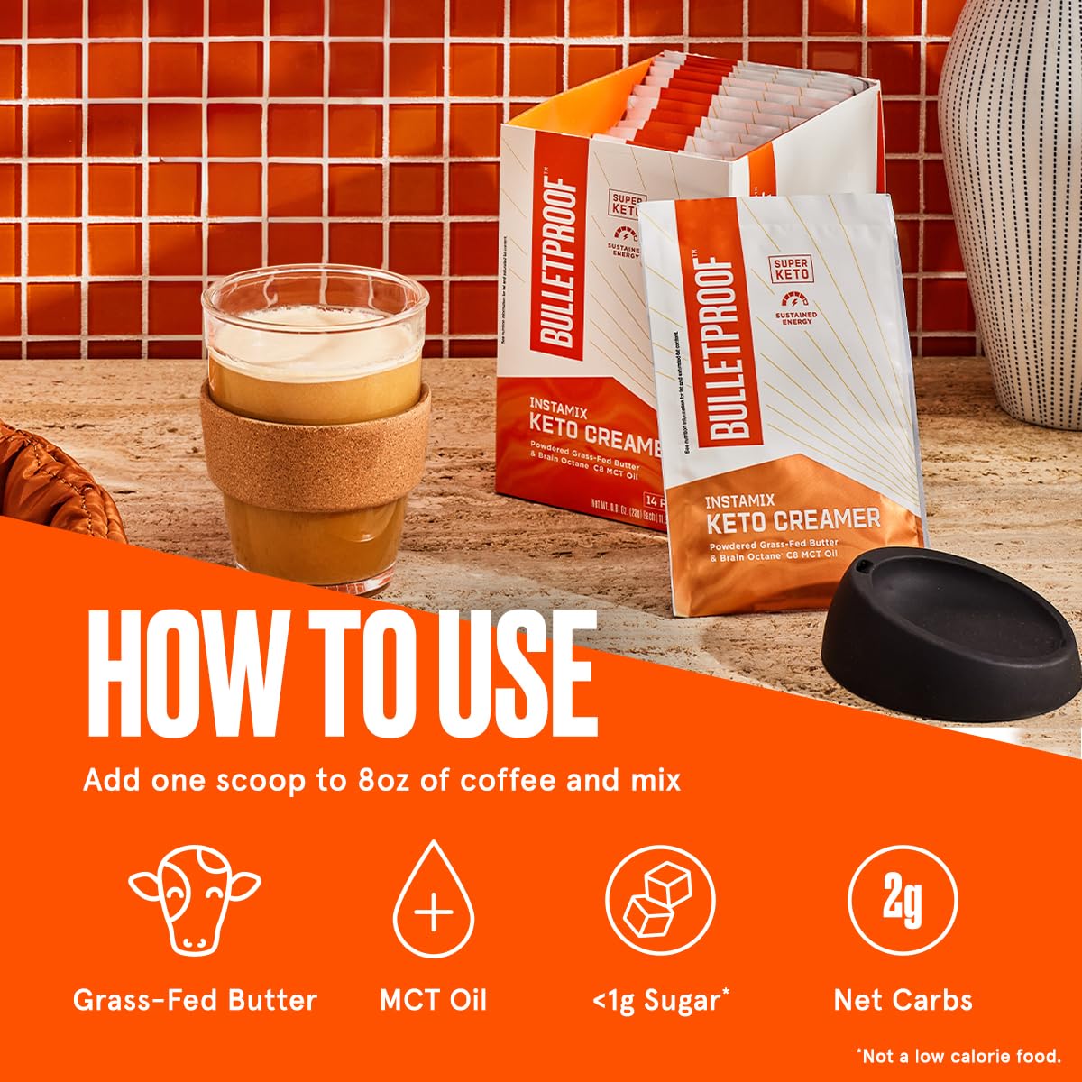 Bulletproof Original Keto Coffee Creamer w/MCT Oil, 14.8 oz
