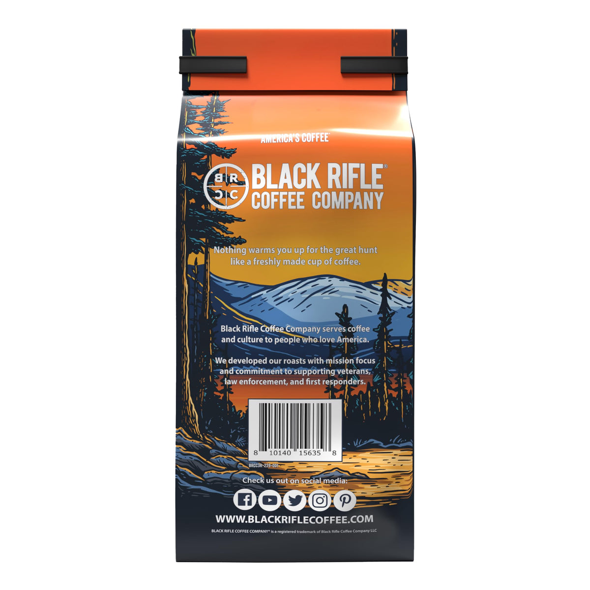 Black Rifle Coffee Company Dark Roast Ground Coffee Tactisquatch 7 OZ Bag