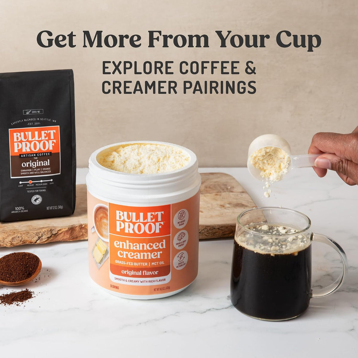 Bulletproof Original Keto Coffee Creamer w/MCT Oil, 14.8 oz