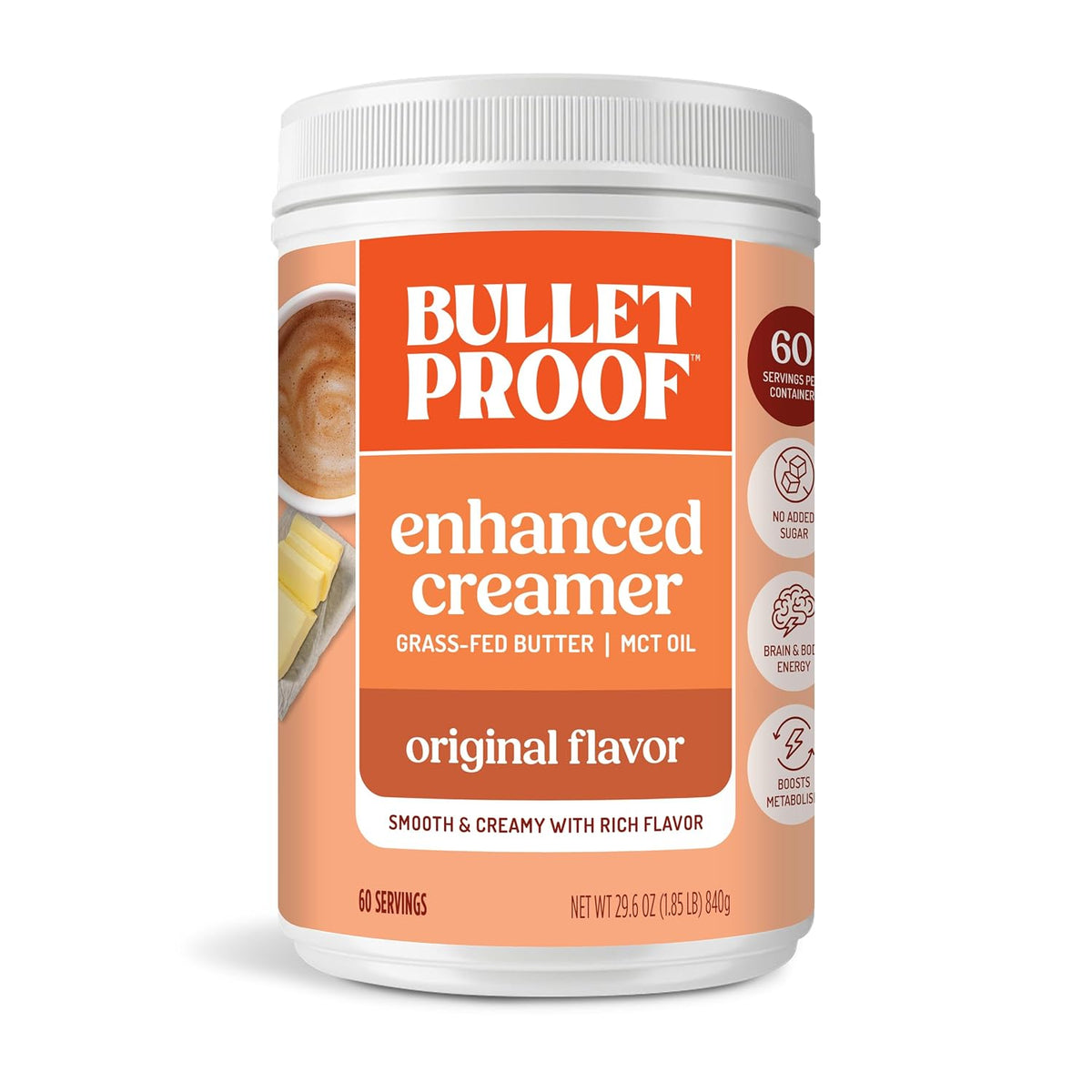 Bulletproof Original Keto Coffee Creamer w/MCT Oil, 14.8 oz