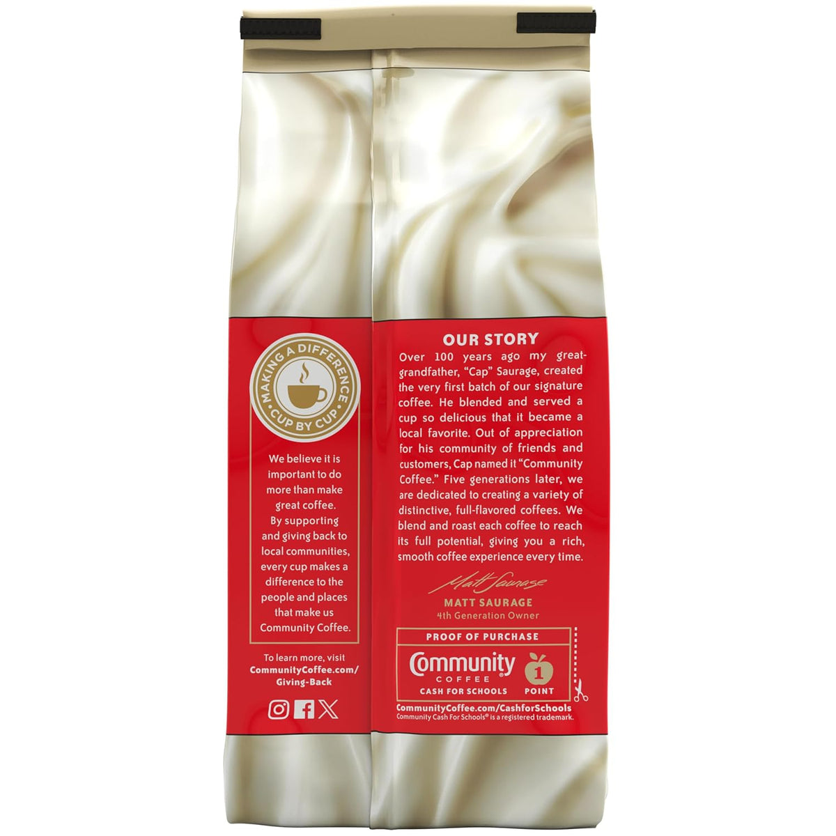 Community Coffee Cinnamon Roll Flavored Ground Coffee, Naturally Flavored, 11 Ounce (Pack of 1)