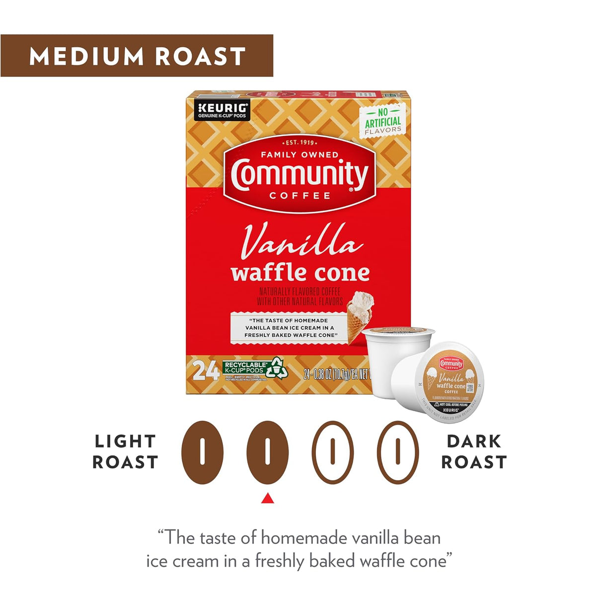 Community Coffee Caramel Cookie Butter Flavored Kcup Pods, Medium Roast, 10 Count (Pack of 1)