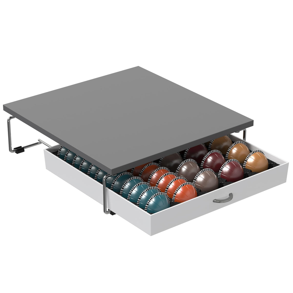 Deco Brothers Tempered Glass Vertuo Pod Holder, Fits 24 Large/48 Small Pods