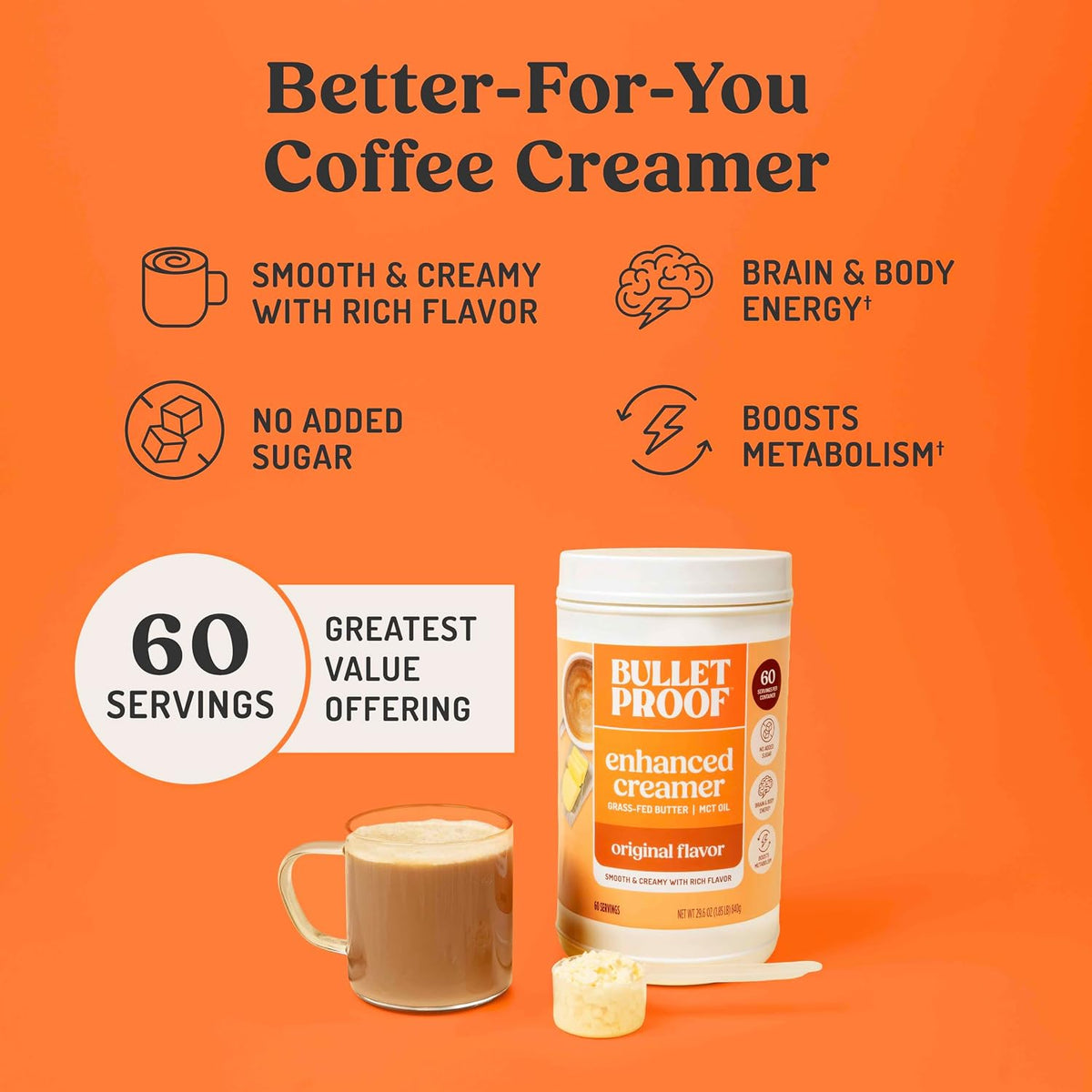 Bulletproof Original Keto Coffee Creamer w/MCT Oil, 14.8 oz