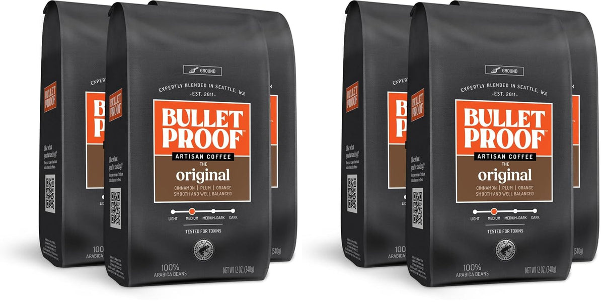 Bulletproof Original Medium Roast Ground Coffee, 12 oz