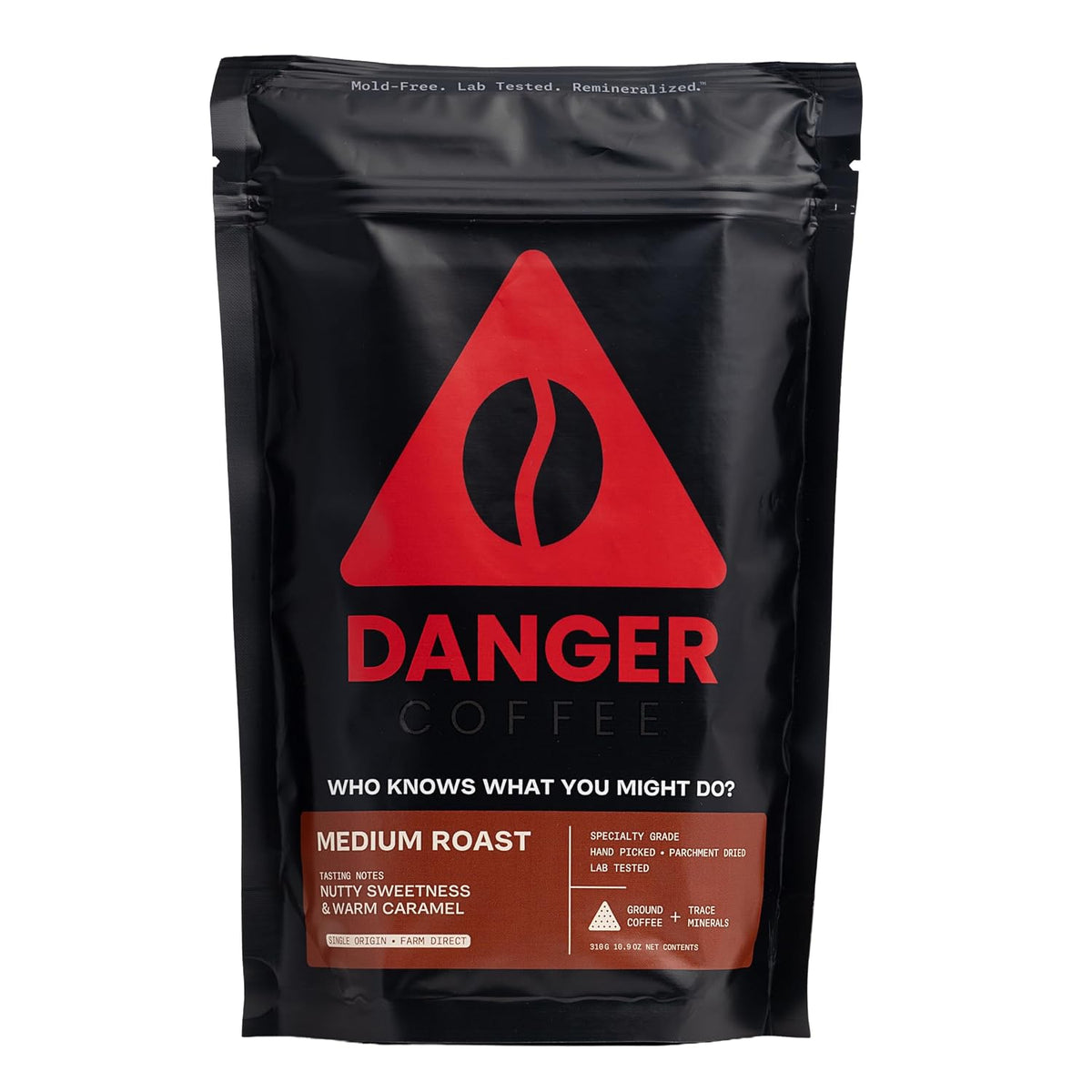 Danger Coffee Ground Mold Free Coffee by Dave Asprey | Medium Roast 10.9 oz