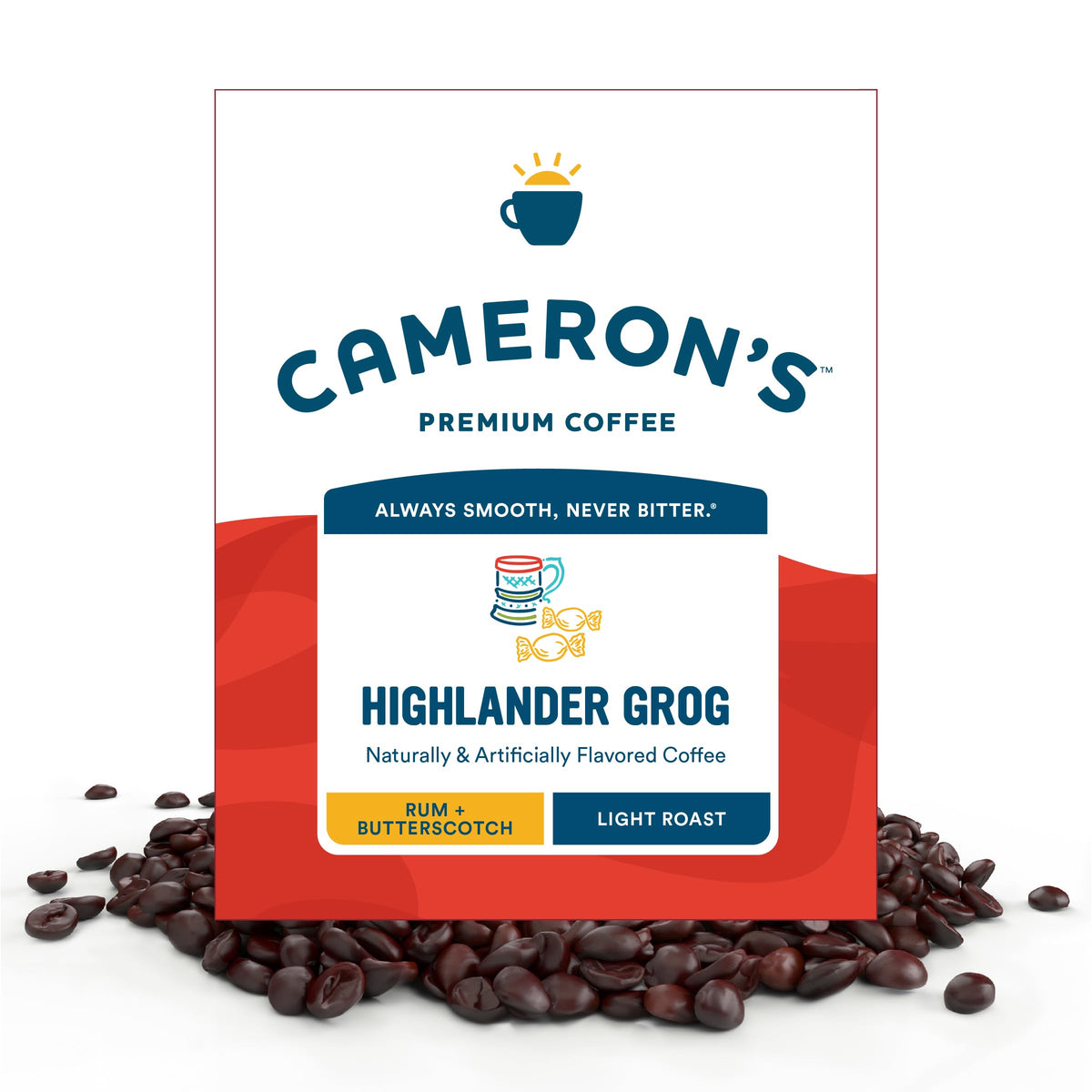 Cameron's Coffee Roasted Whole Bean Coffee, Intense French, 28 Ounce