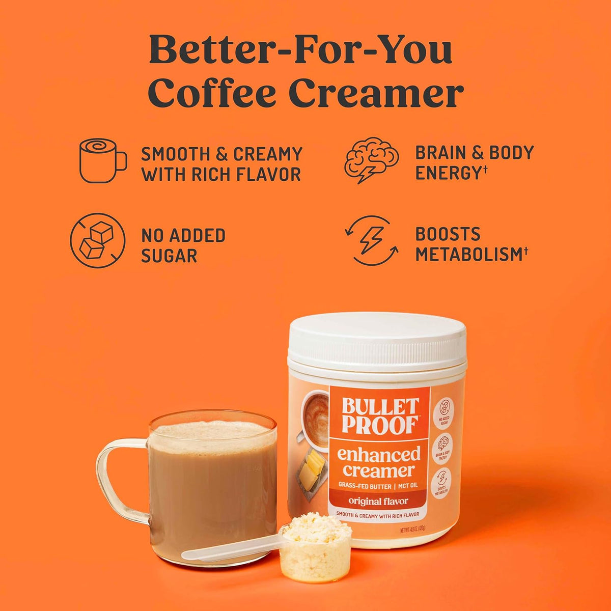 Bulletproof Original Keto Coffee Creamer w/MCT Oil, 14.8 oz
