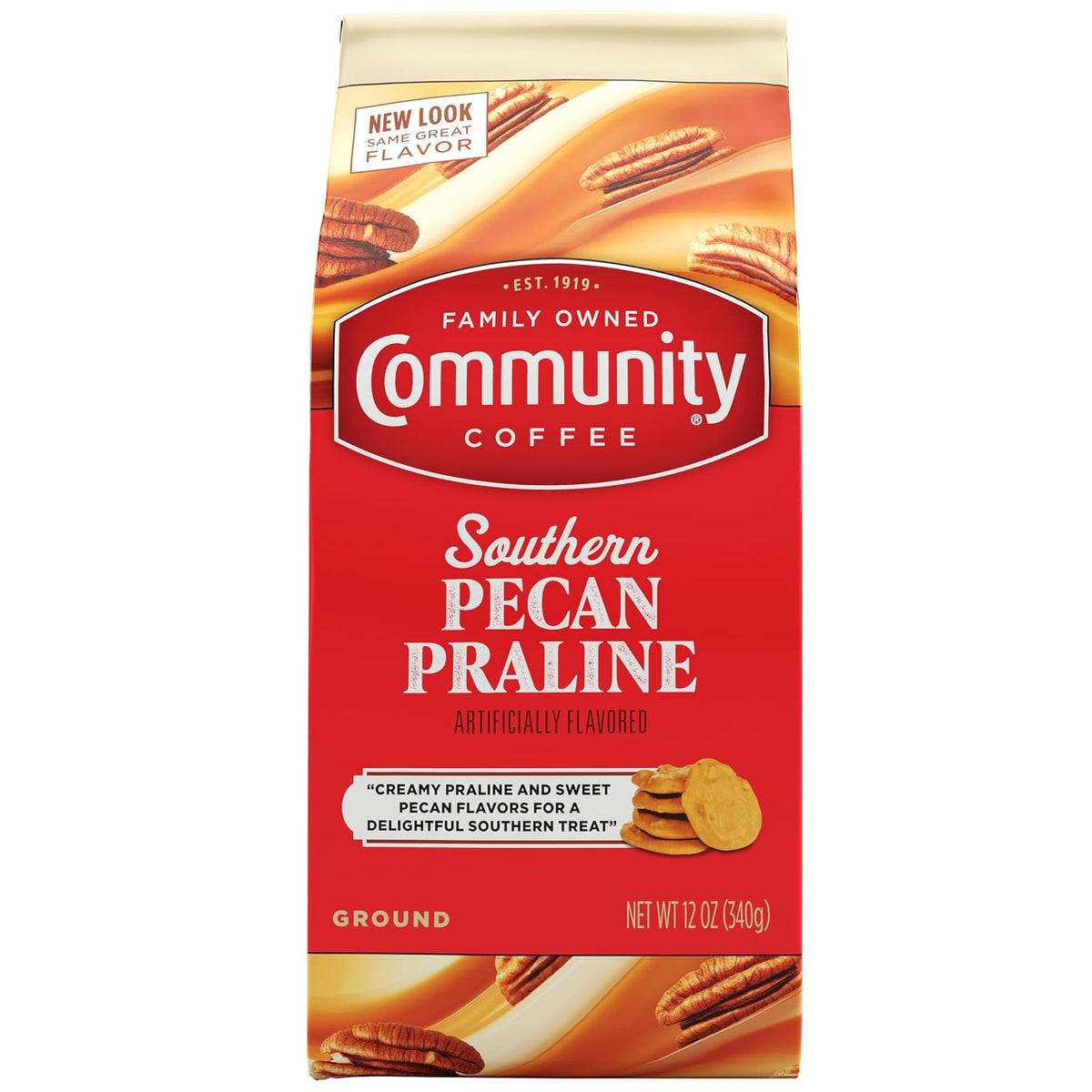 Community Coffee Cinnamon Roll Flavored Ground Coffee, Naturally Flavored, 11 Ounce (Pack of 1)