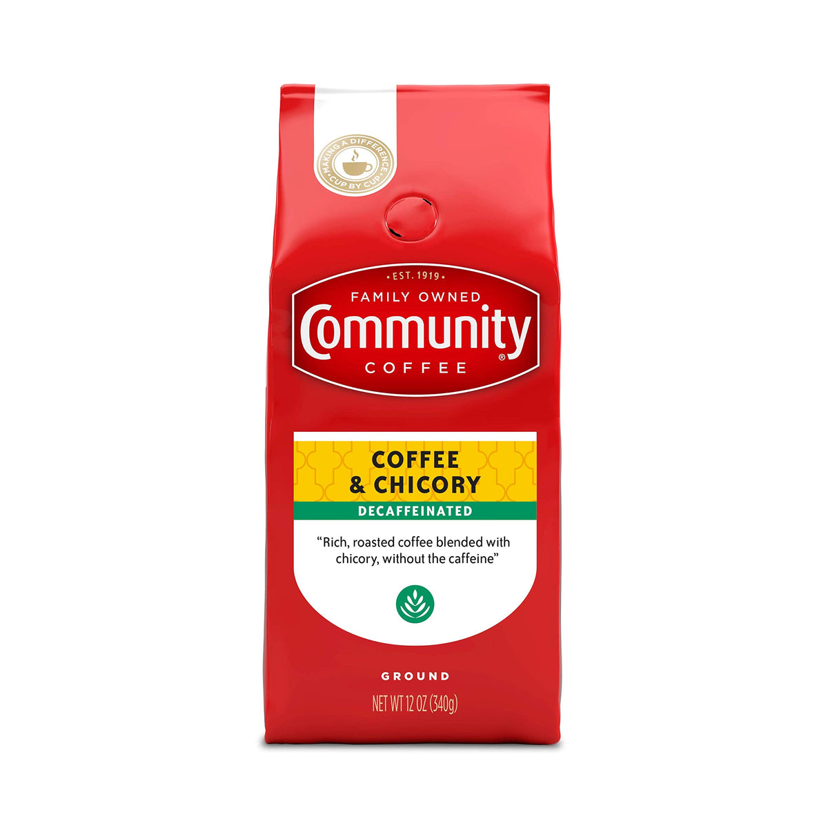 Community Coffee Café Special Decaf Ground Coffee, Medium Dark Roast, 32 Ounce Bag (Pack of 4)