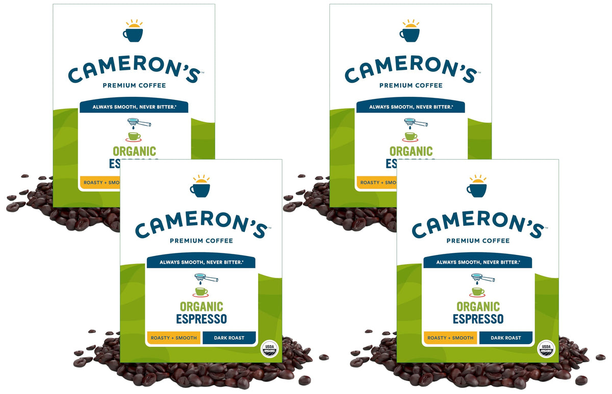 Cameron's Coffee Roasted Whole Bean Coffee, Intense French, 28 Ounce