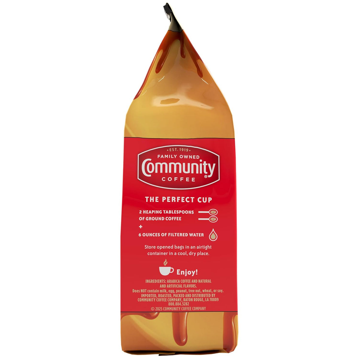 Community Coffee Cinnamon Roll Flavored Ground Coffee, Naturally Flavored, 11 Ounce (Pack of 1)