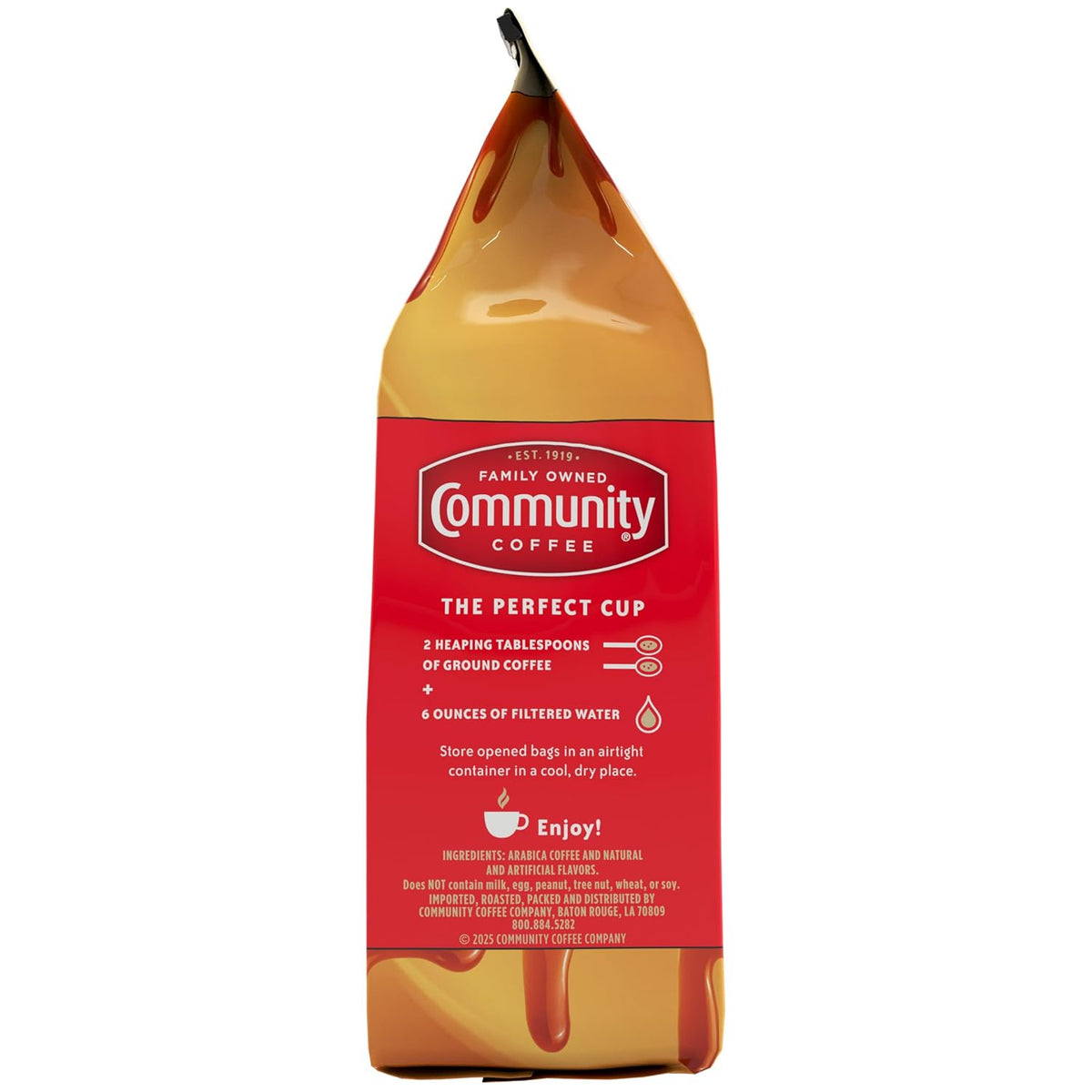 Community Coffee Cinnamon Roll Flavored Ground Coffee, Naturally Flavored, 11 Ounce (Pack of 1)