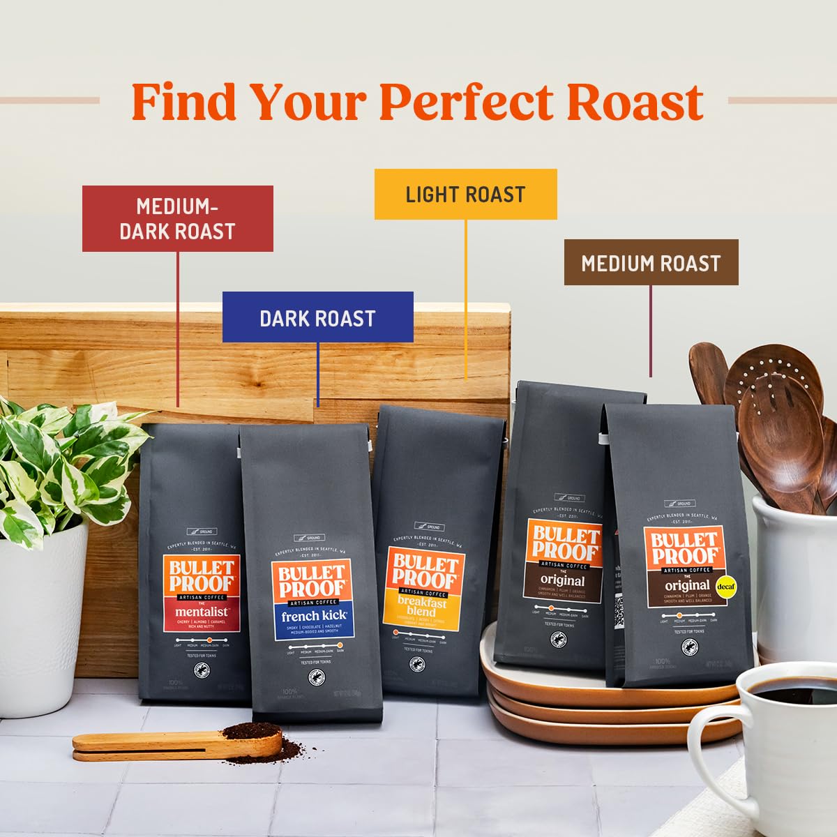 Bulletproof Original Medium-Roast Single-Serve Coffee Pods, 24 Count