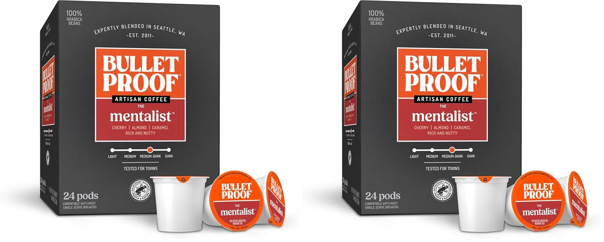 Bulletproof Original Medium-Roast Single-Serve Coffee Pods, 24 Count