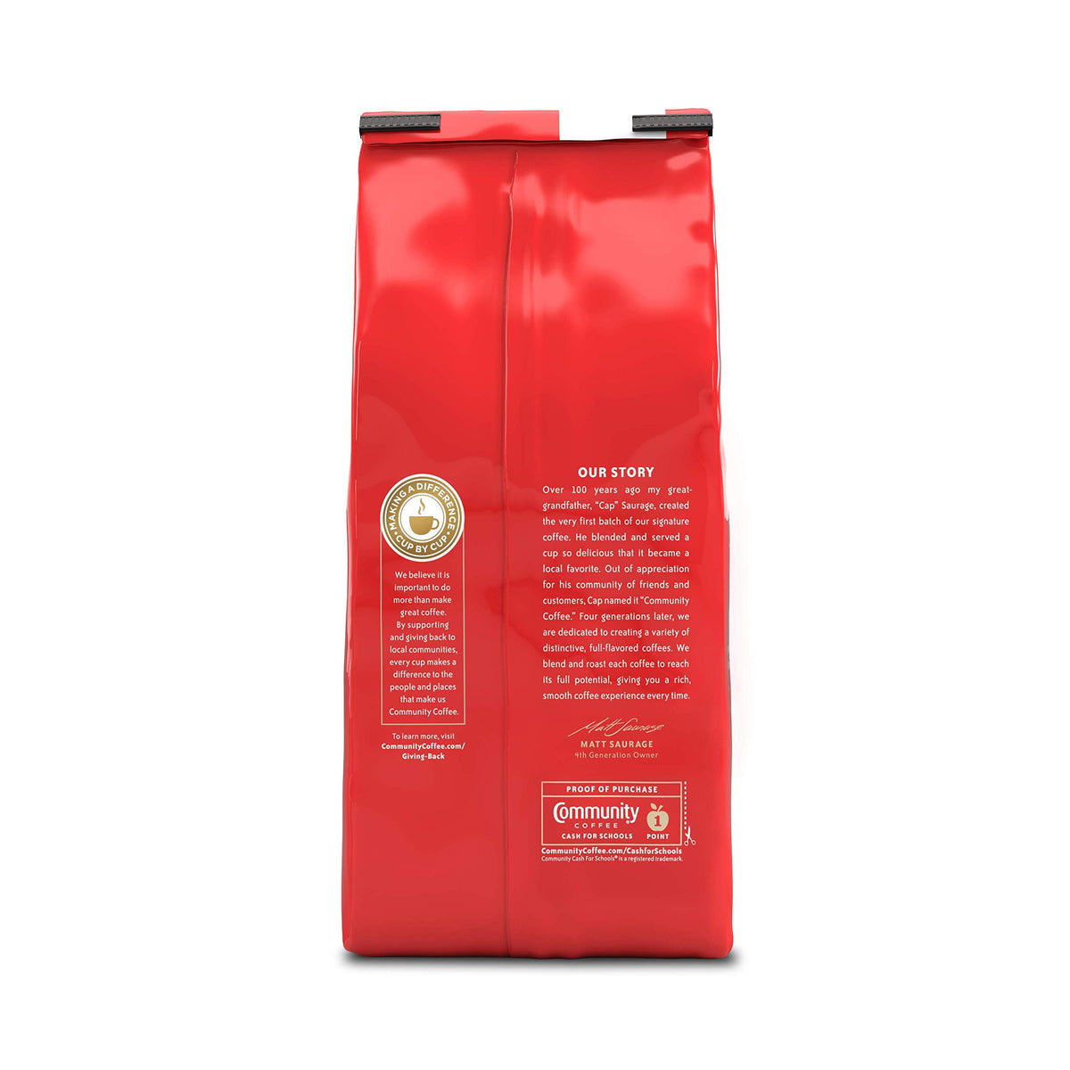 Community Coffee Café Special Decaf Ground Coffee, Medium Dark Roast, 32 Ounce Bag (Pack of 4)