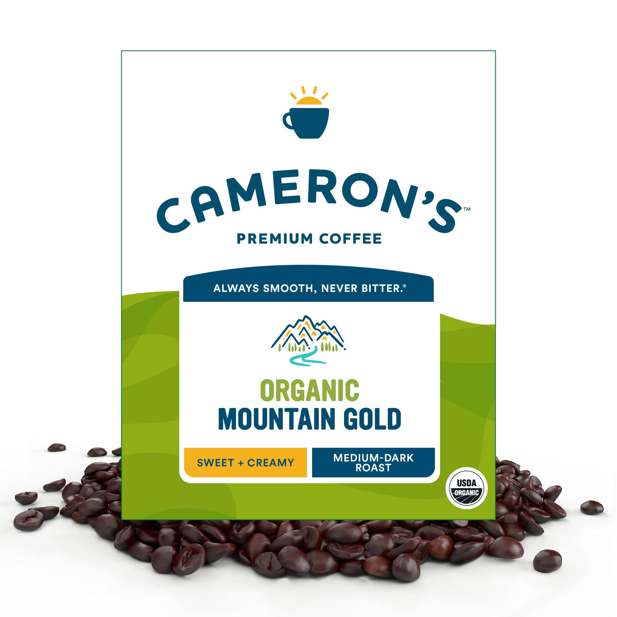 Cameron's Coffee Roasted Whole Bean Coffee, Intense French, 28 Ounce