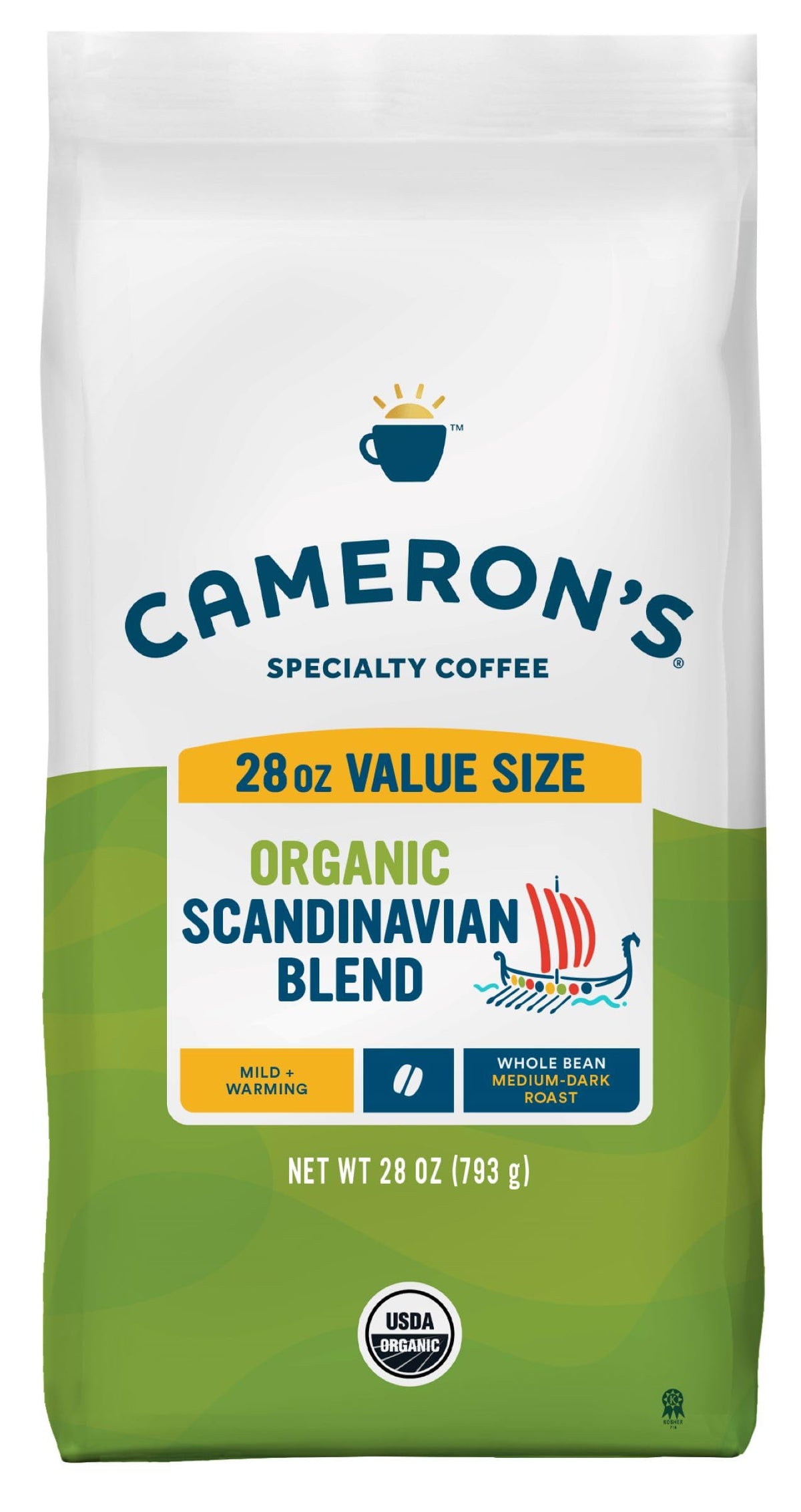 Cameron's Coffee Roasted Whole Bean Coffee, Intense French, 28 Ounce