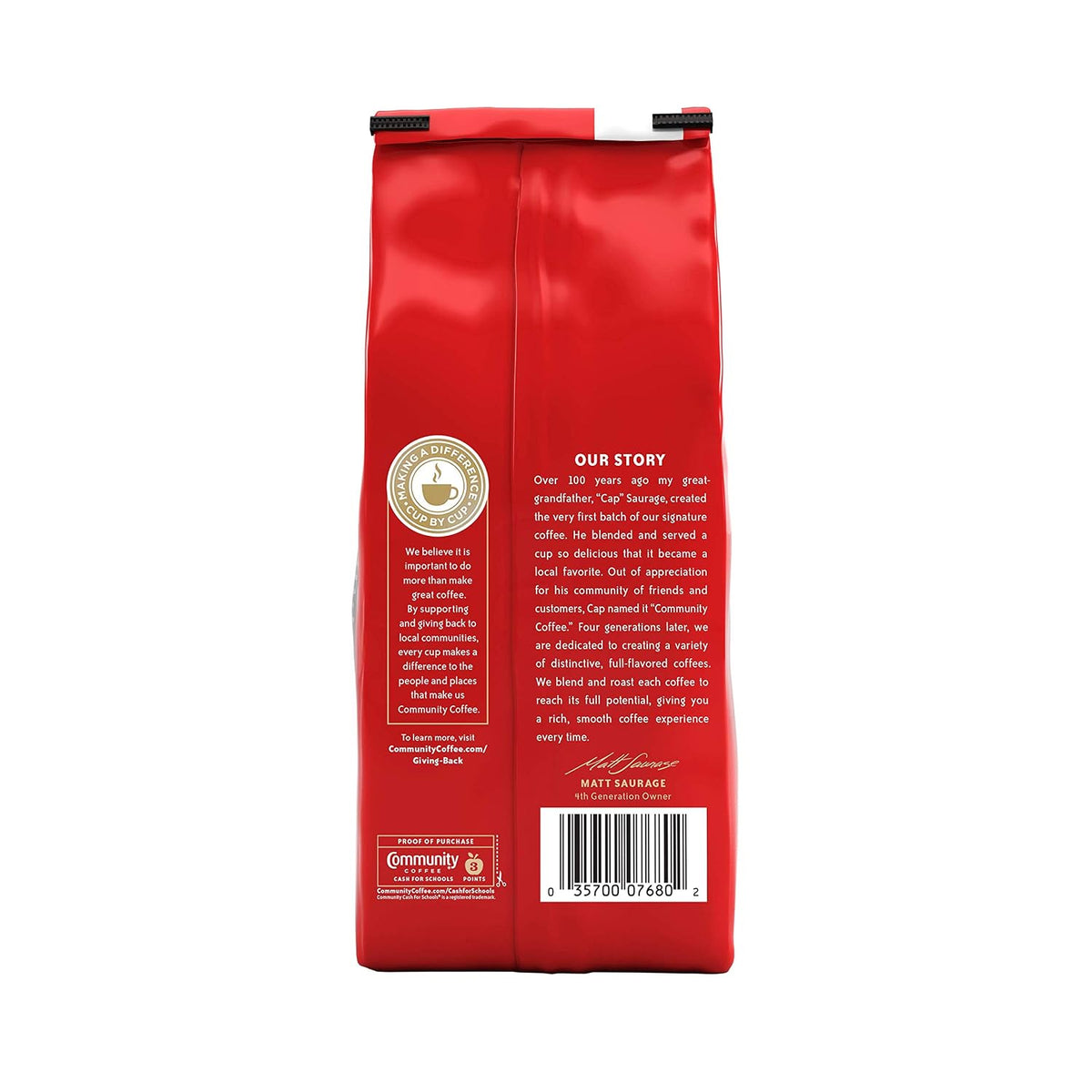 Community Coffee Café Special Decaf Ground Coffee, Medium Dark Roast, 32 Ounce Bag (Pack of 4)