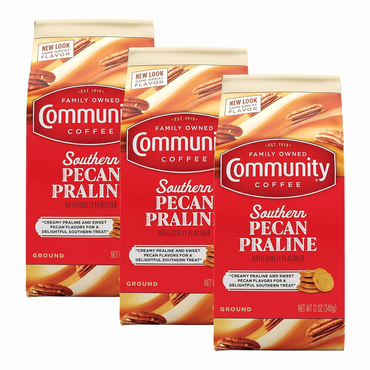 Community Coffee Cinnamon Roll Flavored Ground Coffee, Naturally Flavored, 11 Ounce (Pack of 1)