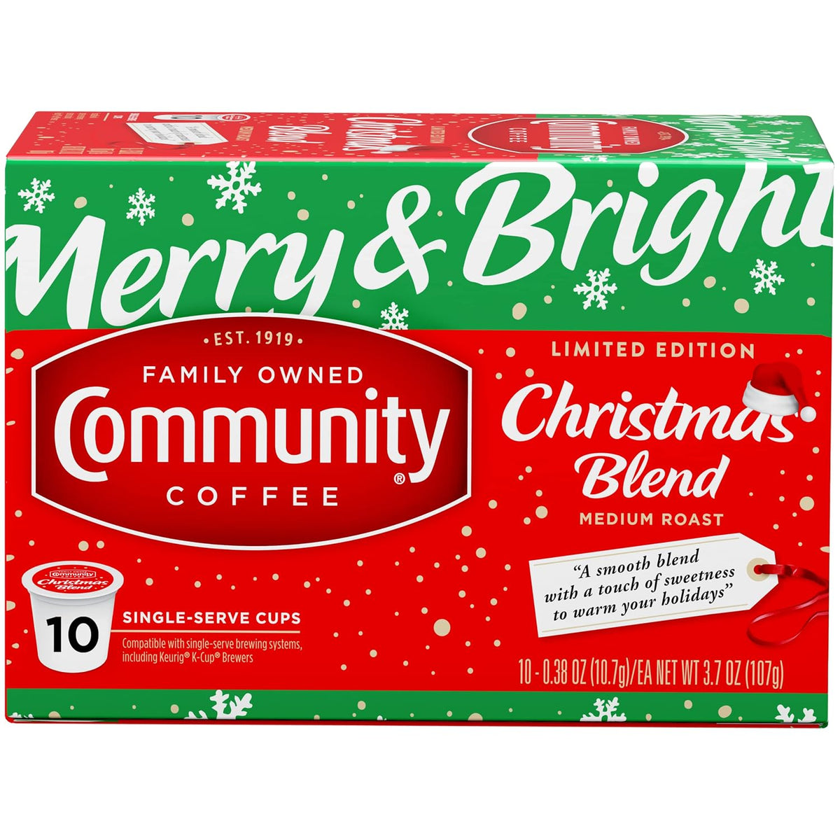 Community Coffee Caramel Cookie Butter Flavored Kcup Pods, Medium Roast, 10 Count (Pack of 1)